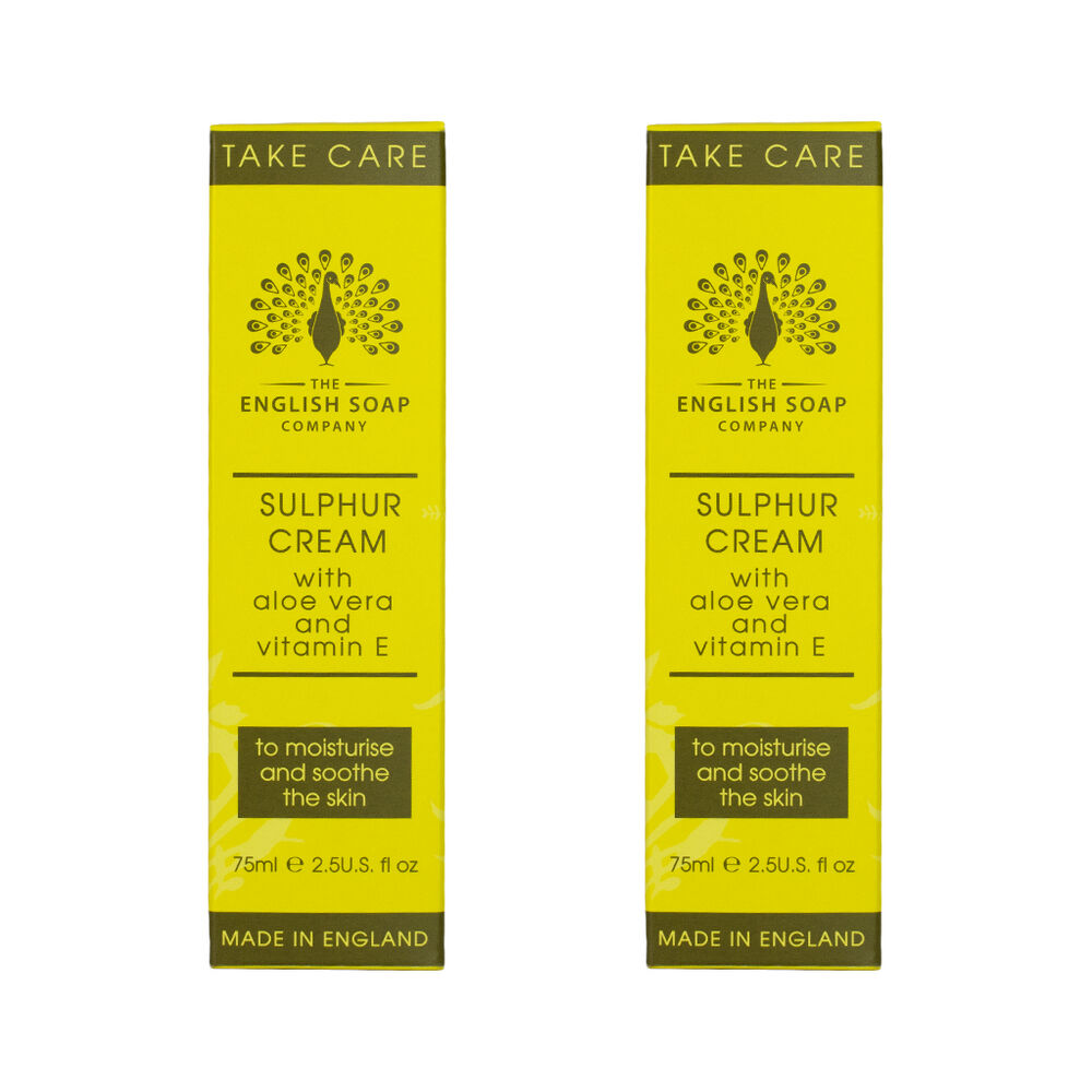 The English Soap Company Sulphur Cream 75ml x2 Shea Butter Aloe Vera Vitamin E