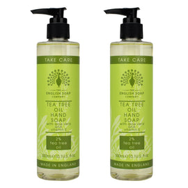Tea Tree Hand Wash 300ml x2 with Aloe Vera Vitamin E Vegan Antibacterial