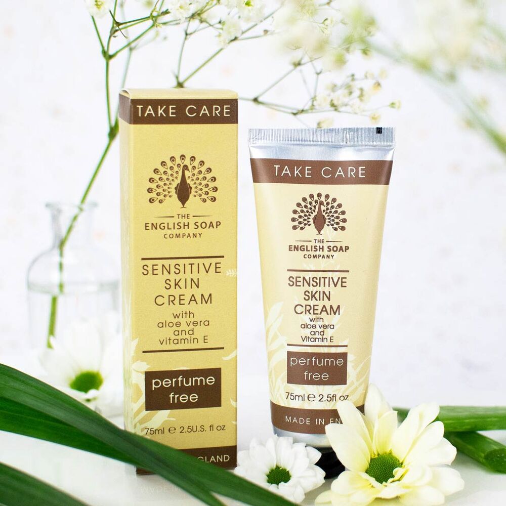 Sensitive Skin Hand Cream 75ml with Shea Butter Aloe Vera Vitamin E UK Made