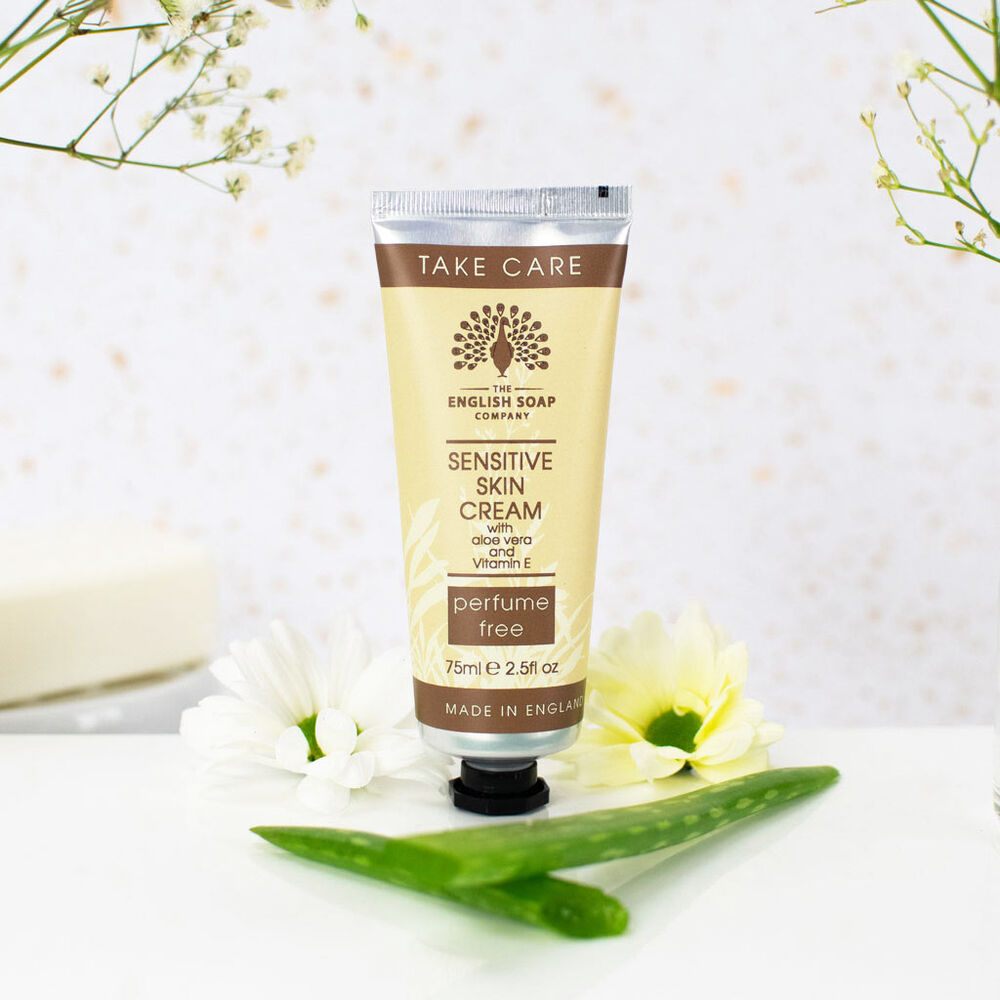Sensitive Skin Hand Cream 75ml with Shea Butter Aloe Vera Vitamin E UK Made