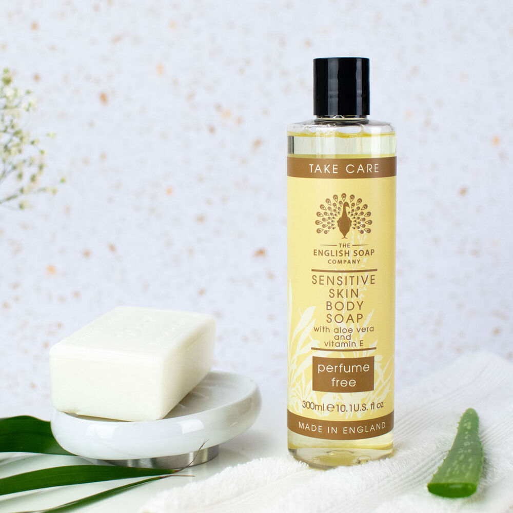 Sensitive Skin Body Wash 300ml with Aloe Vera Vitamin E Fragrance Free UK Made