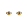 Culturesse Clarity Dainty Evil Eye Stud Earrings (Gold)