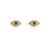 Culturesse Clarity Dainty Evil Eye Stud Earrings (Gold)