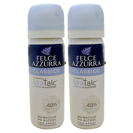 Felce Azzurra Classico Deodorant Spray 50ml Pack of 2 Travel Size No Alcohol
