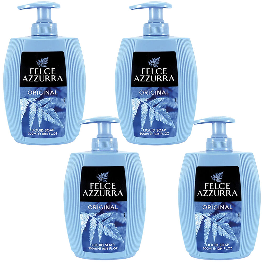 Felce Azzurra Classico Liquid Soap 300ml Pack of 4 Moisturising Hand and Face