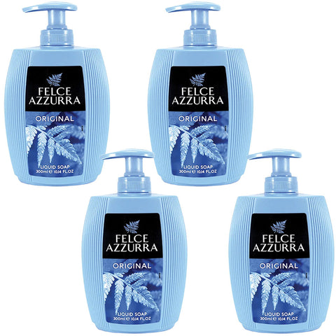 Felce Azzurra Classico Liquid Soap 300ml Pack of 4 Moisturising Hand and Face