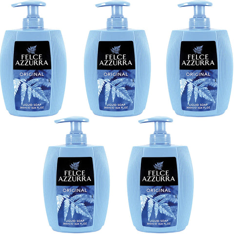 Felce Azzurra Classico Liquid Soap 300ml Pack of 5 Hand and Face Cleanser