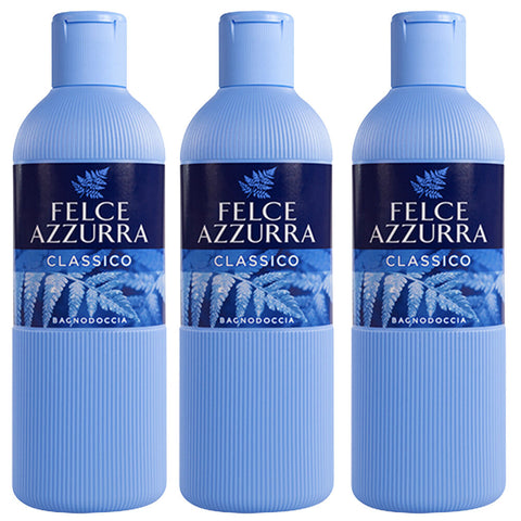 Felce Azzurra Classico Body Wash 3 x 650ml Rich Hydrating Shower Gel
