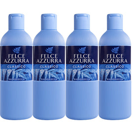 Felce Azzurra Classico Body Wash 650ml Pack of 4 Rich Hydrating Shower Gel