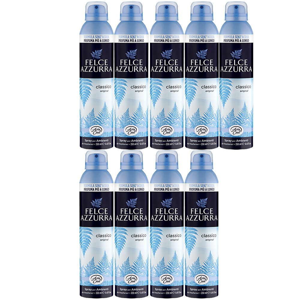 Felce Azzurra Classico Air Freshener Spray 250ml Pack of 9 Long Lasting