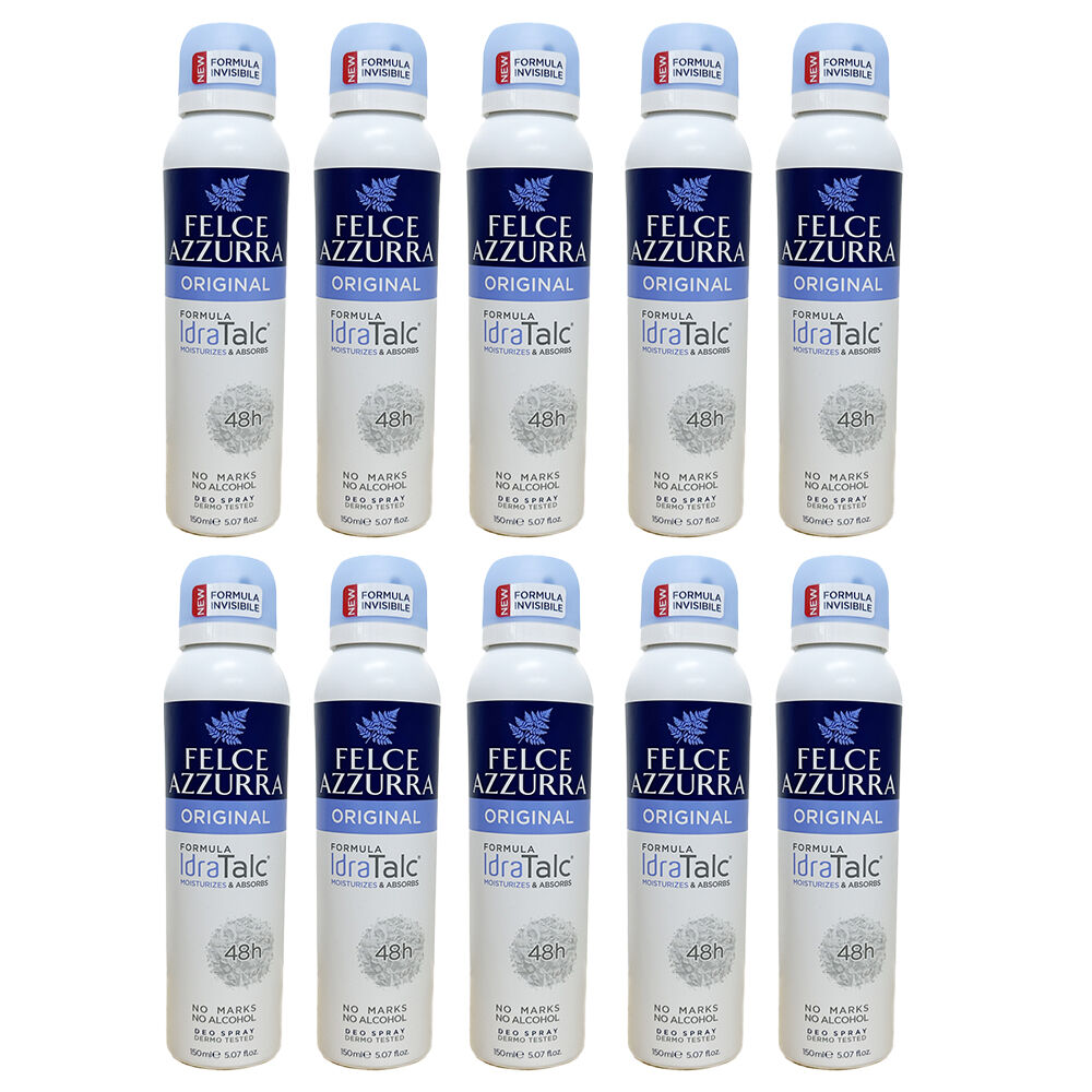 Felce Azzurra Classico Deodorant Spray 150ml No Alcohol Pack of 10