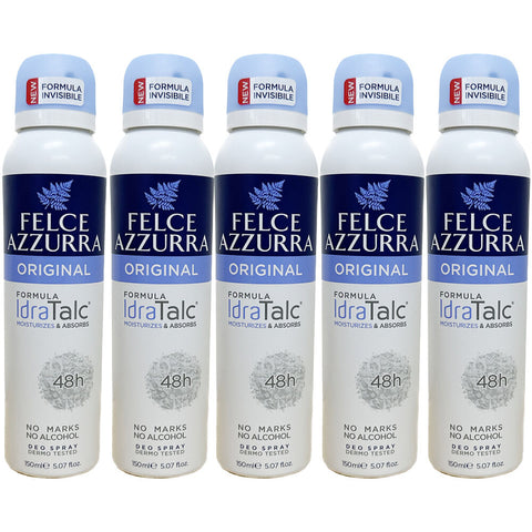 Felce Azzurra Original Classico Deodorant Spray 150ml No Alcohol Pack of 5