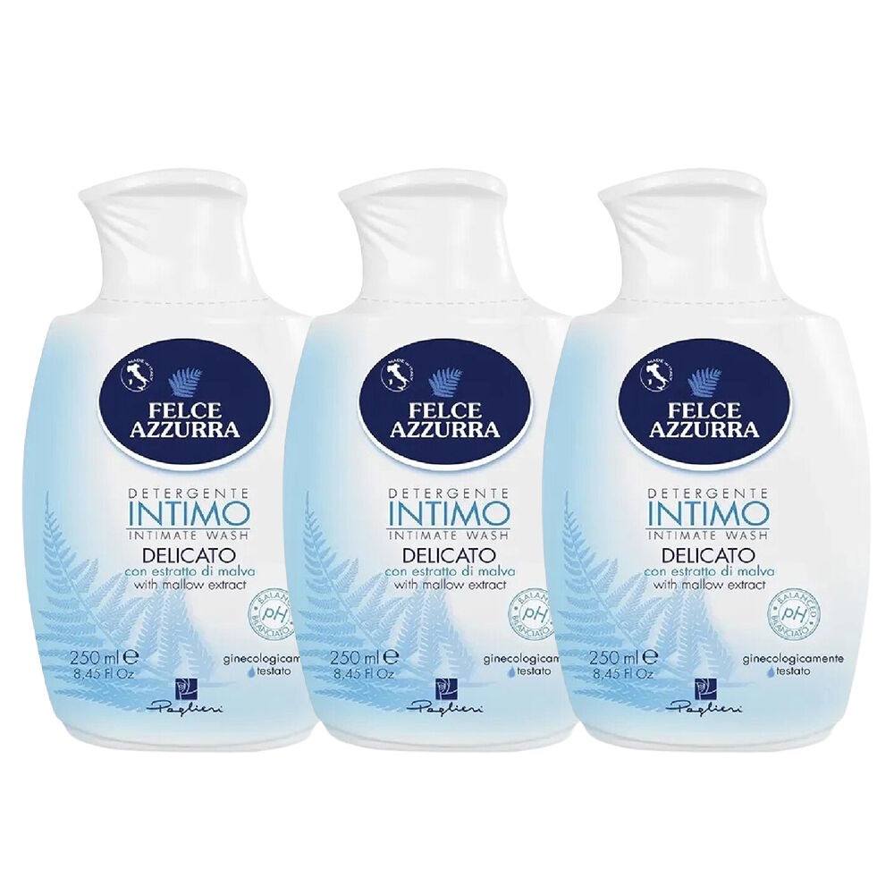 Felce Azzurra Delicato Intimate Wash 3 x 250ml Gynecologically Tested pH5