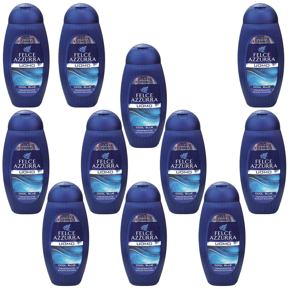 Felce Azzurra Uomo Cool Blue Hair and Body Shampoo 400ml Pack of 11