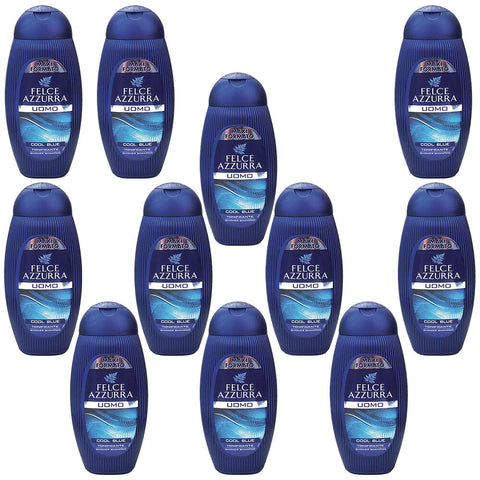 Felce Azzurra Uomo Cool Blue Hair and Body Shampoo 400ml Pack of 11