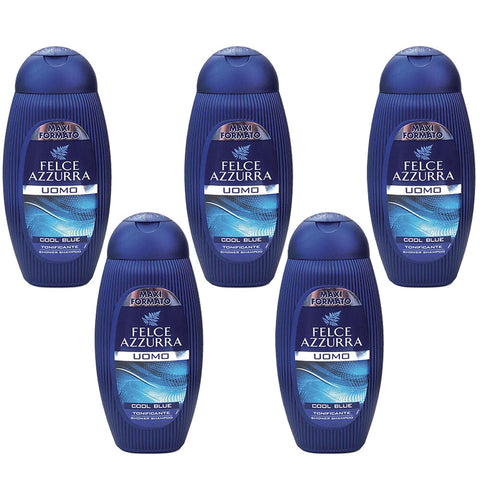 Felce Azzurra Uomo Cool Blue Hair Body Shampoo 400ml Pack of 5