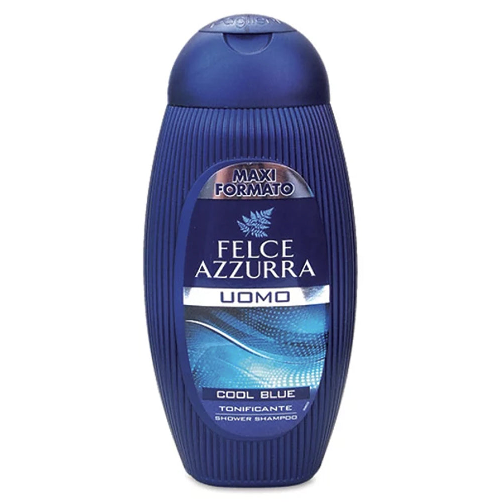 Felce Azzurra Uomo Cool Blue Hair & Body Shampoo Wash 400ml for Men