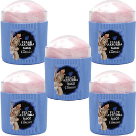 Felce Azzurra Classico Dusting Powder Puff 250g Pack of 5 Classic Scent