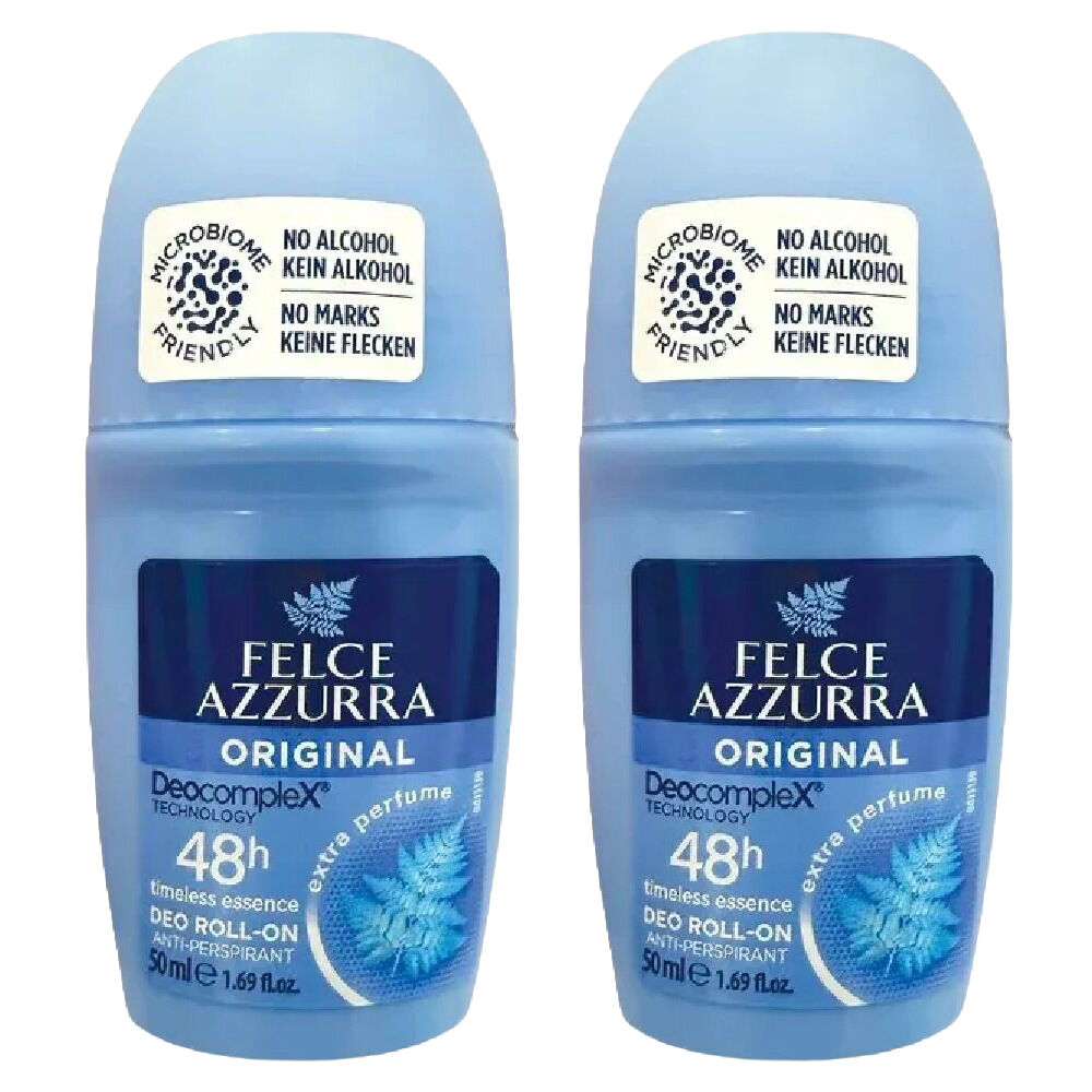 Felce Azzurra Classico Roll On Deodorant 50ml Pack of 2 No Alcohol