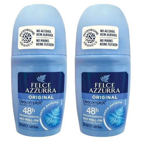 Felce Azzurra Classico Roll On Deodorant 50ml Pack of 2 No Alcohol
