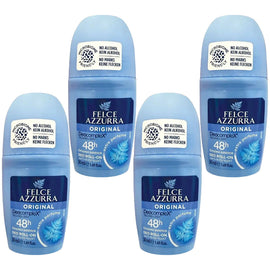 Felce Azzurra Classico Roll On Deodorant No Alcohol 50ml Pack of 4