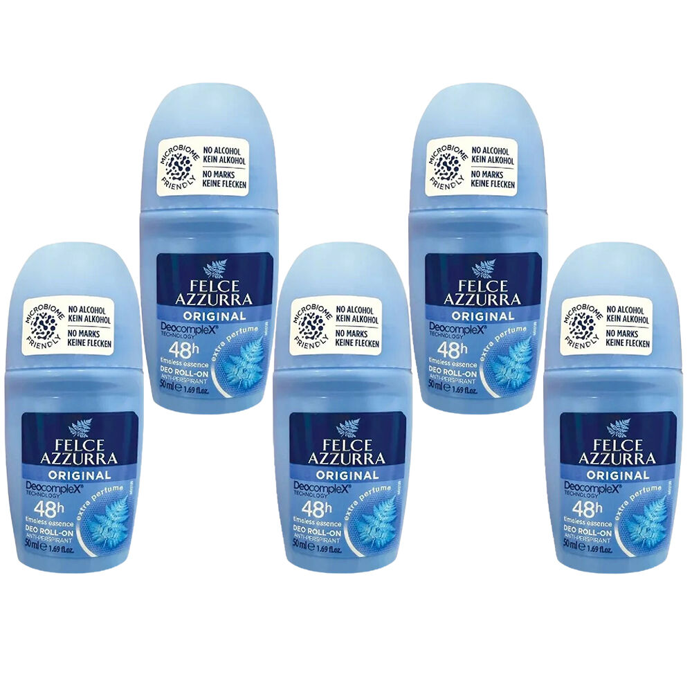 Felce Azzurra Classico No Alcohol Roll On Deodorant 50ml Pack of 5