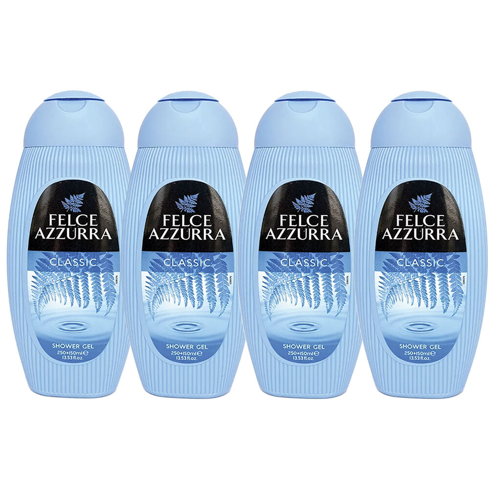 Felce Azzurra Classico Shower Gel 400ml 4 Pack Moisturising Perfumed Body Wash