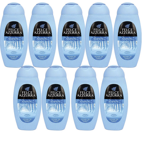 Felce Azzurra Classico Shower Gel 400ml Pack of 9 Moisturising Cleansing