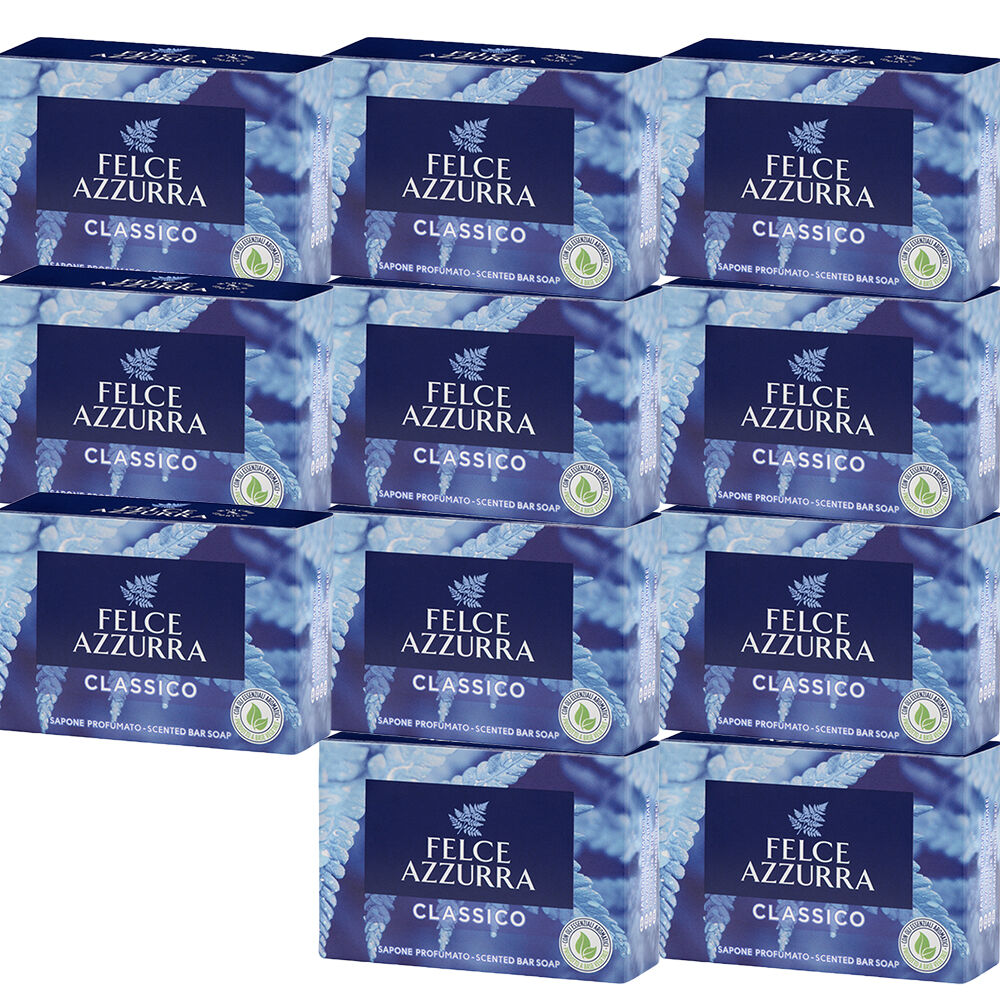Felce Azzurra Classico Bar Soap 100g Pack of 11 Italian Classic Fragrance
