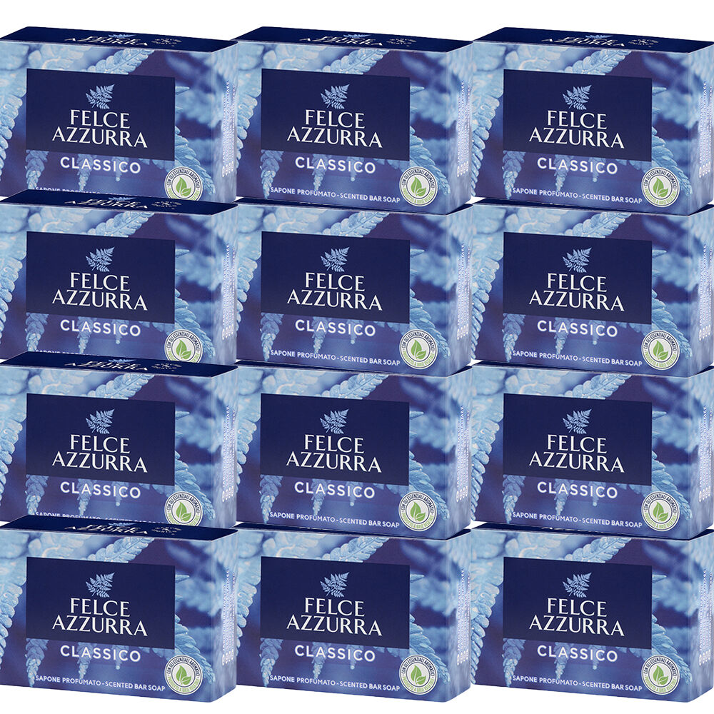 Felce Azzurra Classico Bar Soap 100g Pack of 12 Classic Italian Fragrance