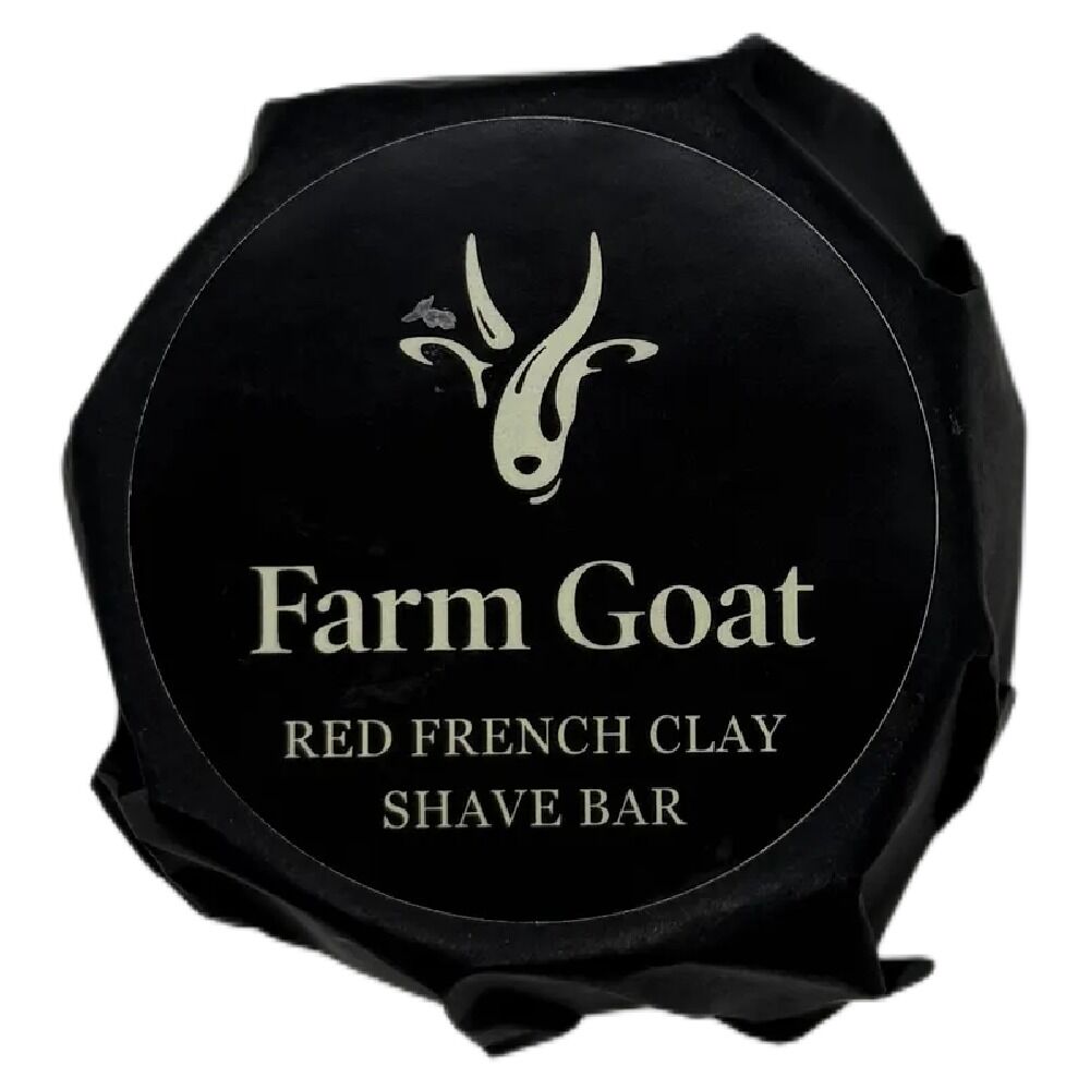 Farm Goat Red French Clay Shave Soap Goat Milk Shave Bar 95g