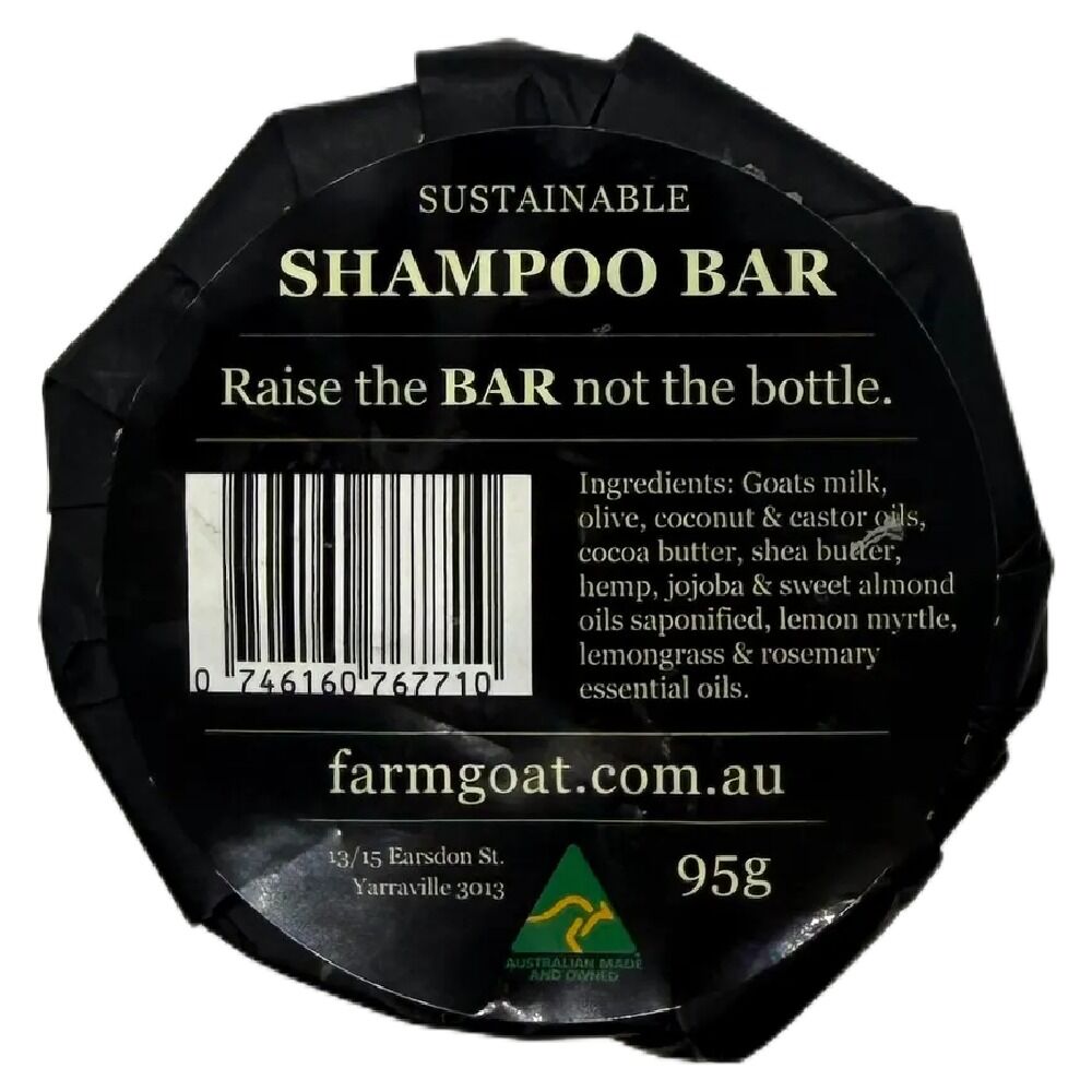 Farm Goat Shampoo Bar Goat Milk Natural Hair Cleanser 95g
