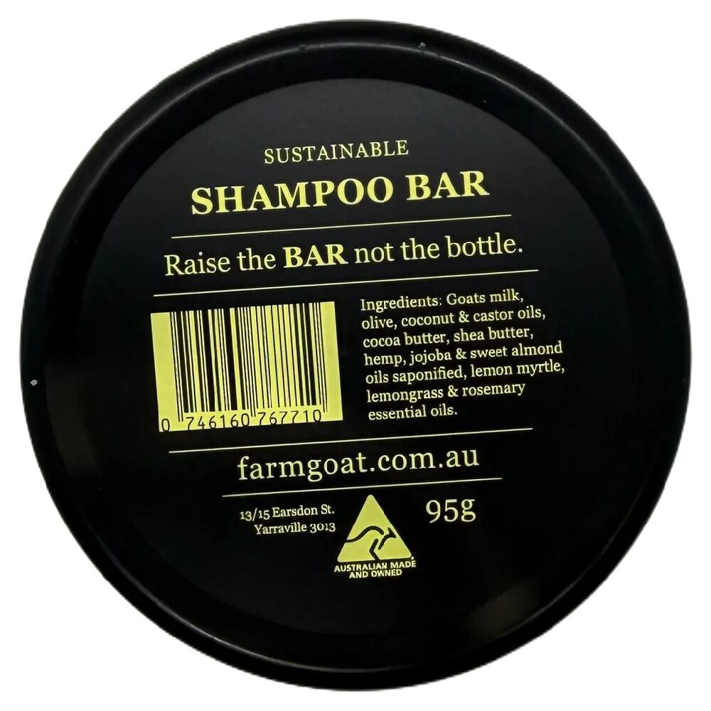 Farm Goat Shampoo Bar Goat Milk Natural Hair Cleanser 95g Tin
