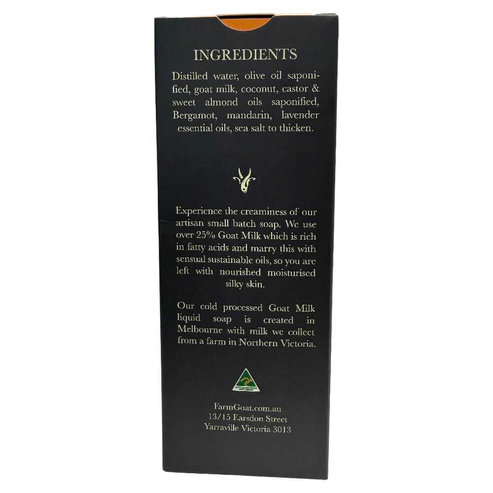 Farm Goat Body Hand Wash Floral Botanicals Goat Milk 300ml Natural Cleanser