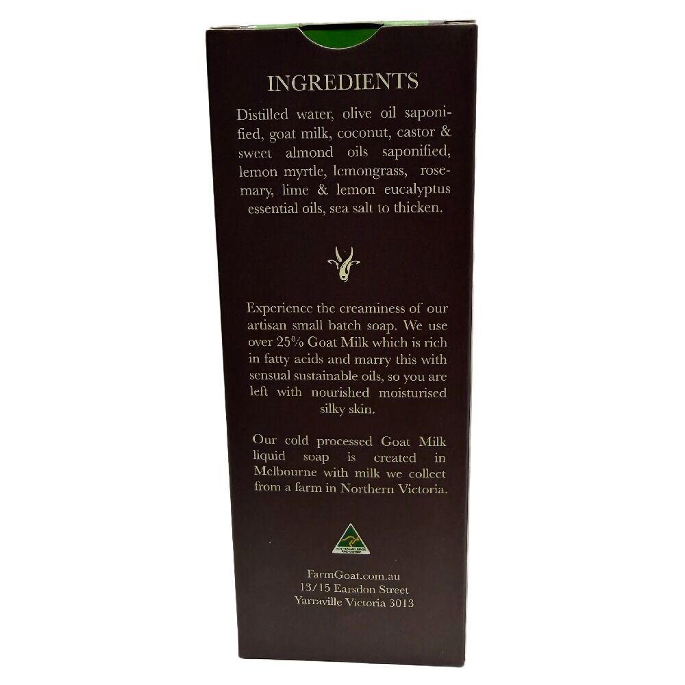 Farm Goat Body Hand Wash Native Citrus Goat Milk 300ml Natural Cleanser