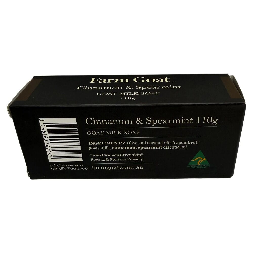 Farm Goat Cinnamon & Spearmint Goat Milk Soap 25% Natural Soap 110g