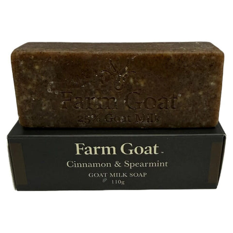 Farm Goat Cinnamon & Spearmint Goat Milk Soap 25% Natural Soap 110g