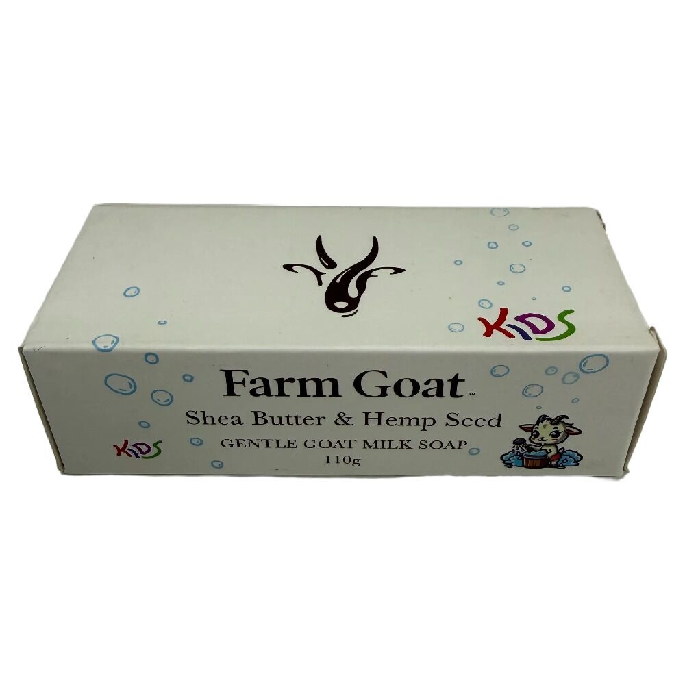 Farm Goat Kids Goat Milk Soap Shea Butter Hemp Seed Gentle Baby Soap 110g