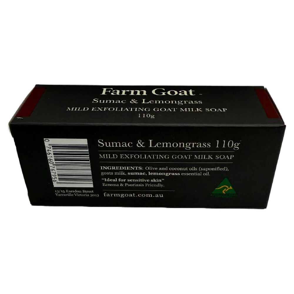 Farm Goat Sumac & Lemongrass Goat Milk Soap Exfoliating 110g