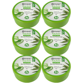 Fennel Aloe Vera Body Butter 200g Vegan Moisturising Skin Cream Bundle Of 6