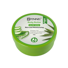 Fennel Aloe Vera Body Butter 200g Vegan Moisturising Skin Cream