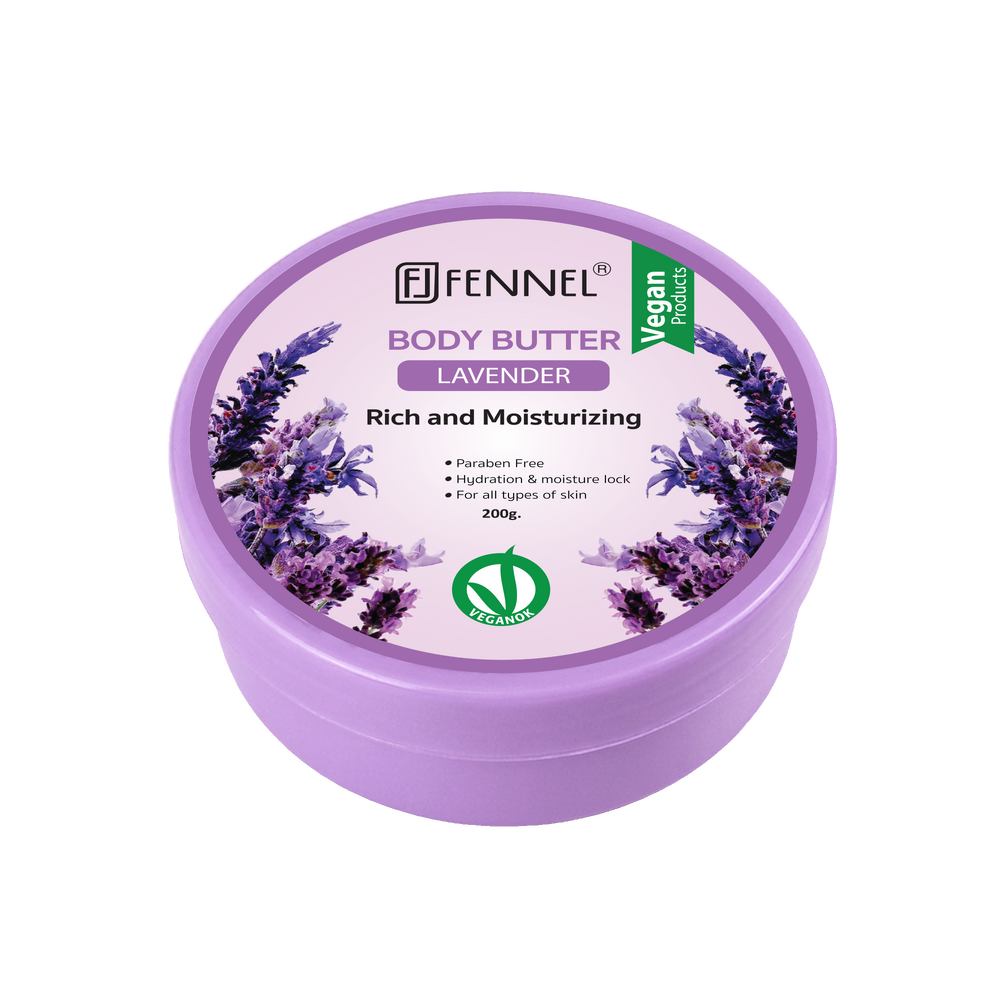 Fennel Lavender Body Butter 200g Vegan Moisturising Skin Cream Bundle Of 6