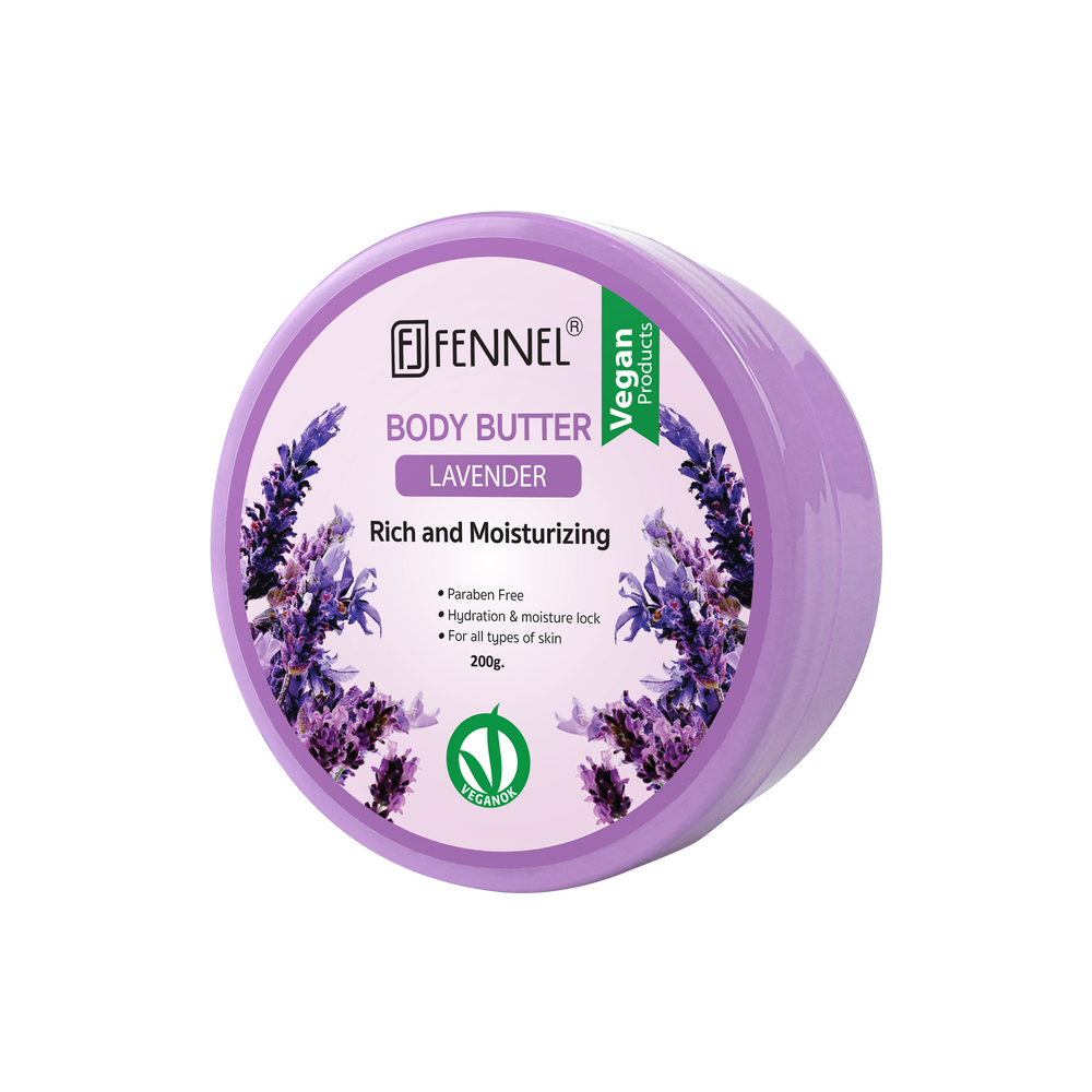 Fennel Lavender Body Butter 200g Vegan Moisturising Skin Cream Bundle Of 6