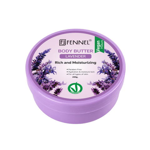 Fennel Lavender Body Butter 200g Vegan Moisturising Skin Cream