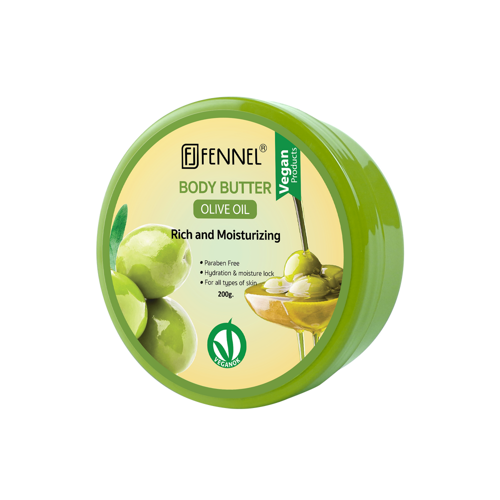 Fennel Olive Oil Body Butter 200g Vegan Moisturising Skin Cream Bundle Of 3