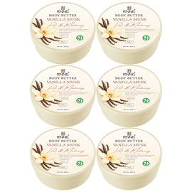 Fennel Vanilla Musk Body Butter 200g Vegan Moisturising Skin Cream Bundle Of 6