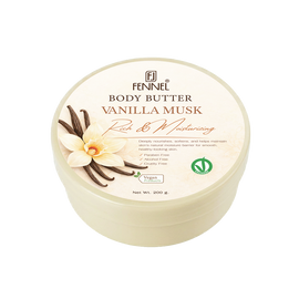 Fennel Vanilla Musk Body Butter 200g Vegan Moisturising Skin Cream