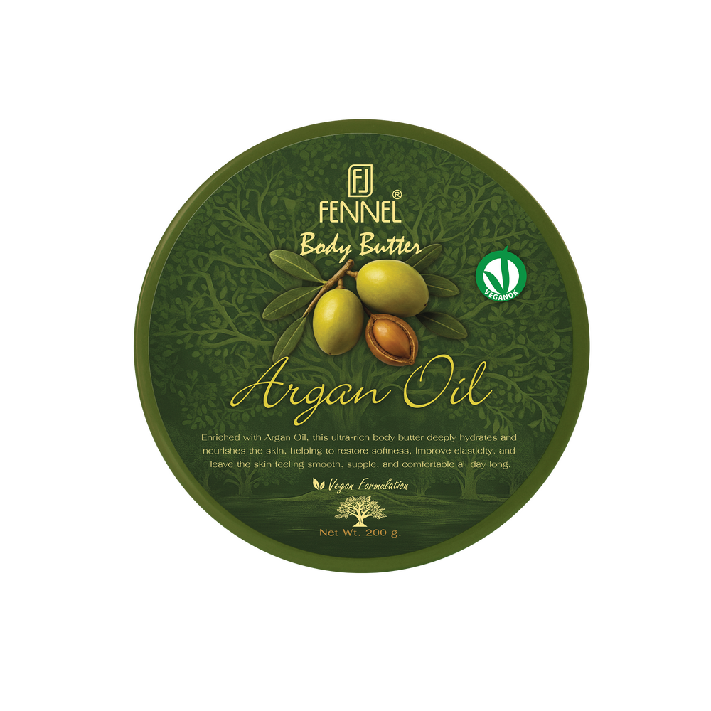 Fennel Argan Oil Body Butter 200g Vegan Moisturising Hydrating Cream
