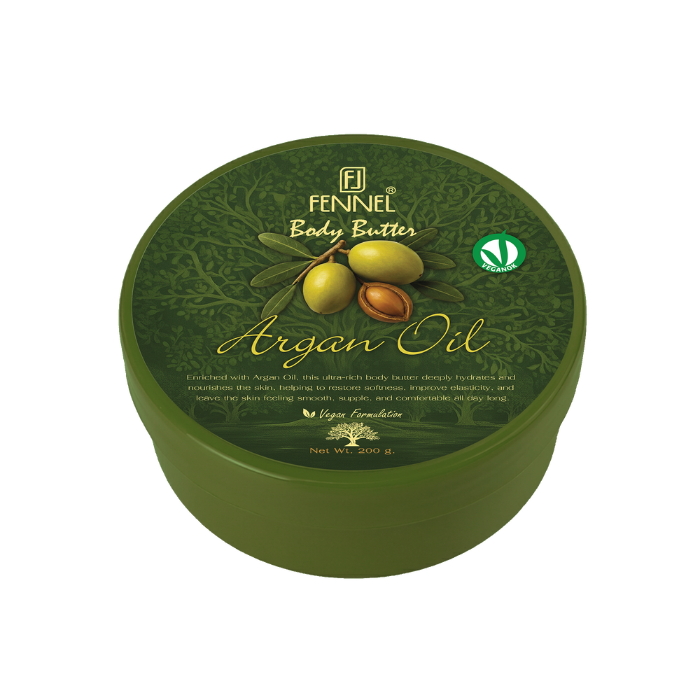 Fennel Argan Oil Body Butter 200g Vegan Moisturising Hydrating Cream