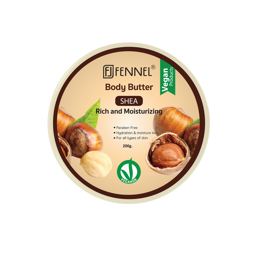 Fennel Shea Body Butter 200g Vegan Moisturising Hydrating Skin Cream Bundle Of 3